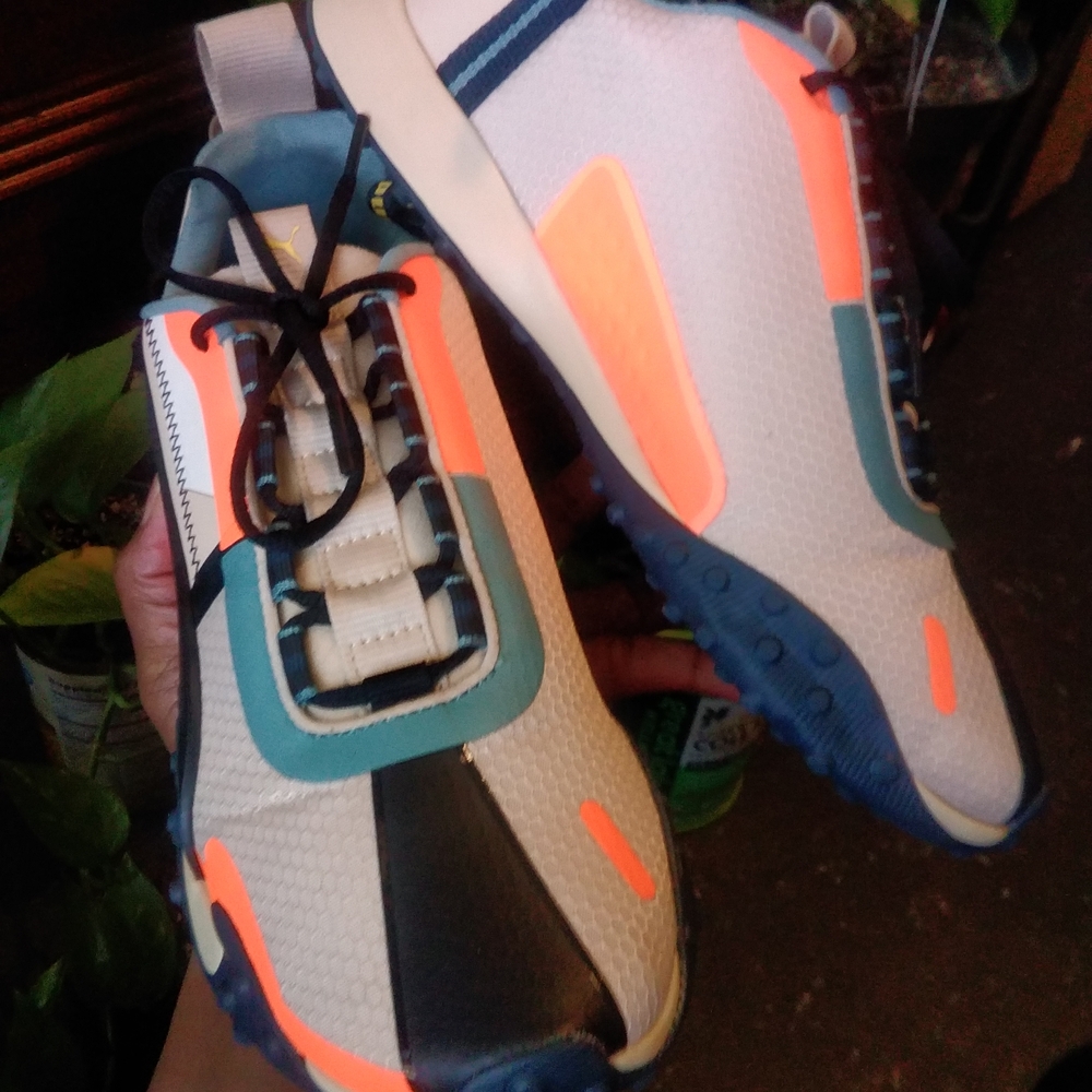 Puma Unisex LQDcell Cream, Blue & Orange Accents W-9, M-7.5 - Picture 5 of 16